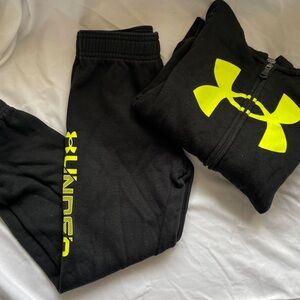 Boys under armor set hoodie and sweat pants